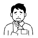 時間がなく困っている人物